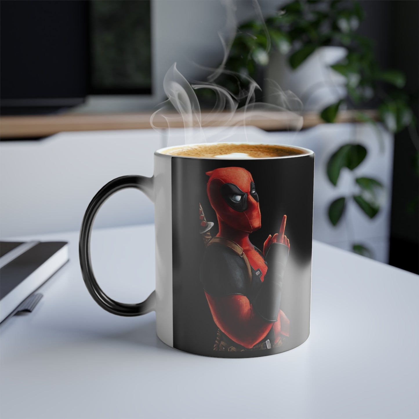 Deadpool Secret Birdie (Black) - Color Morphing Mug, 11oz