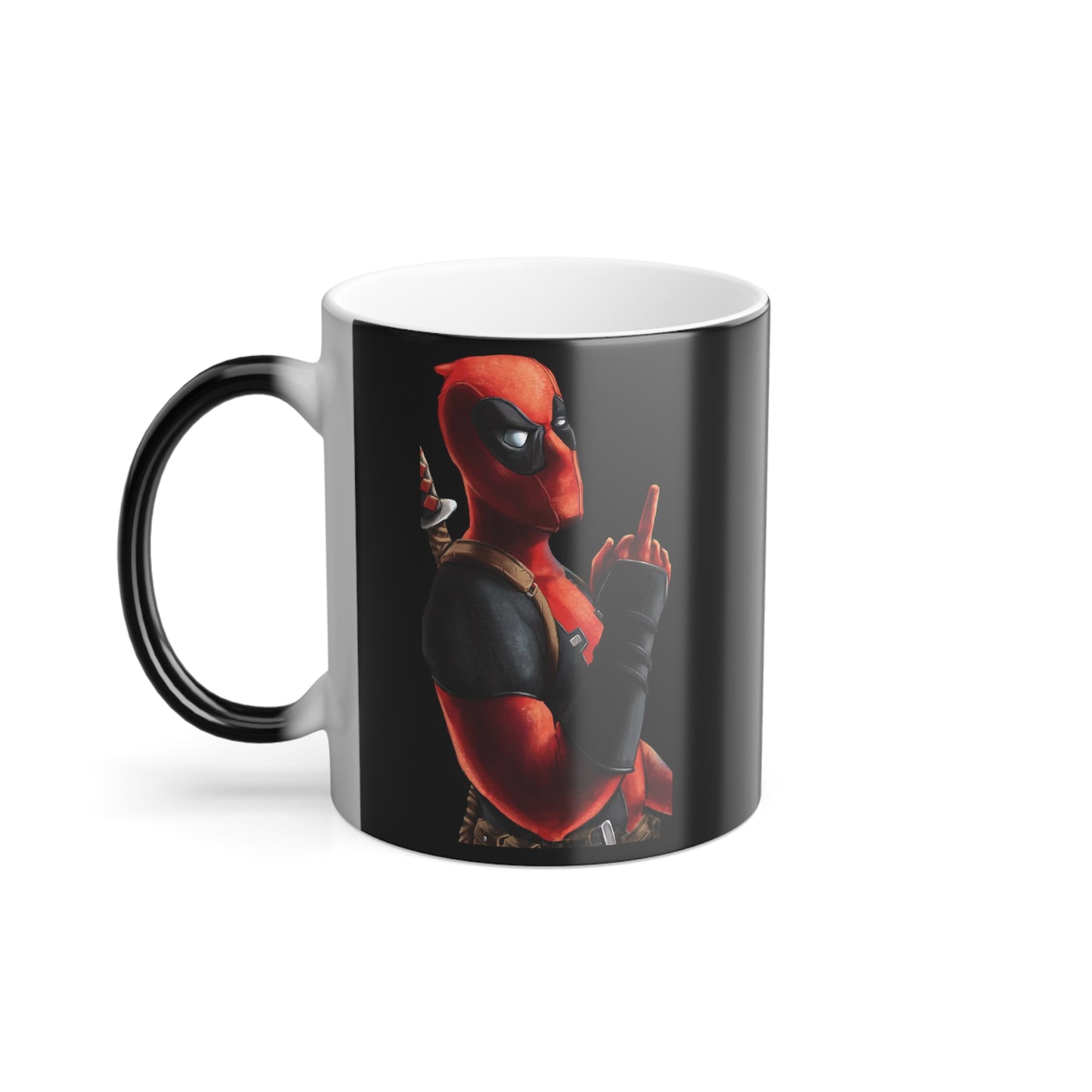Deadpool Secret Birdie (Black) - Color Morphing Mug, 11oz
