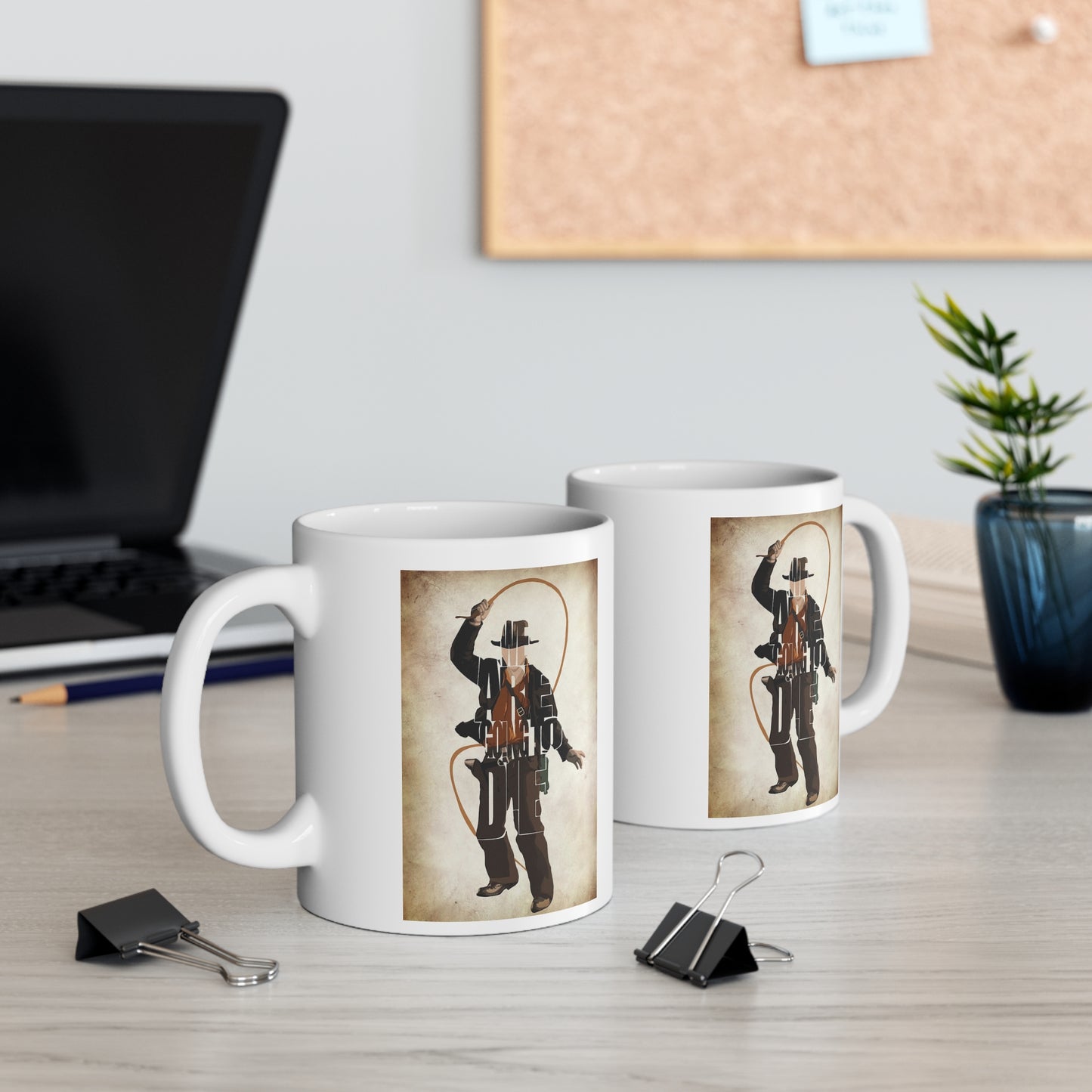 Indiana Jones Coffee Mug - White Ceramic Mug, 11oz