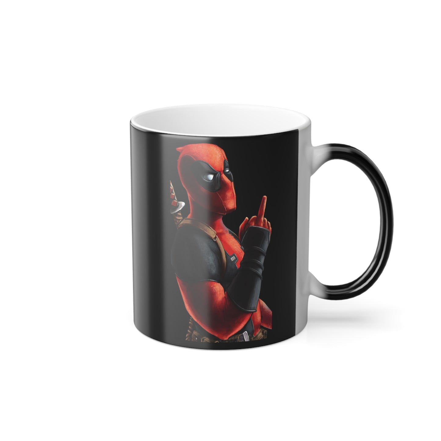 Deadpool Secret Birdie (Black) - Color Morphing Mug, 11oz