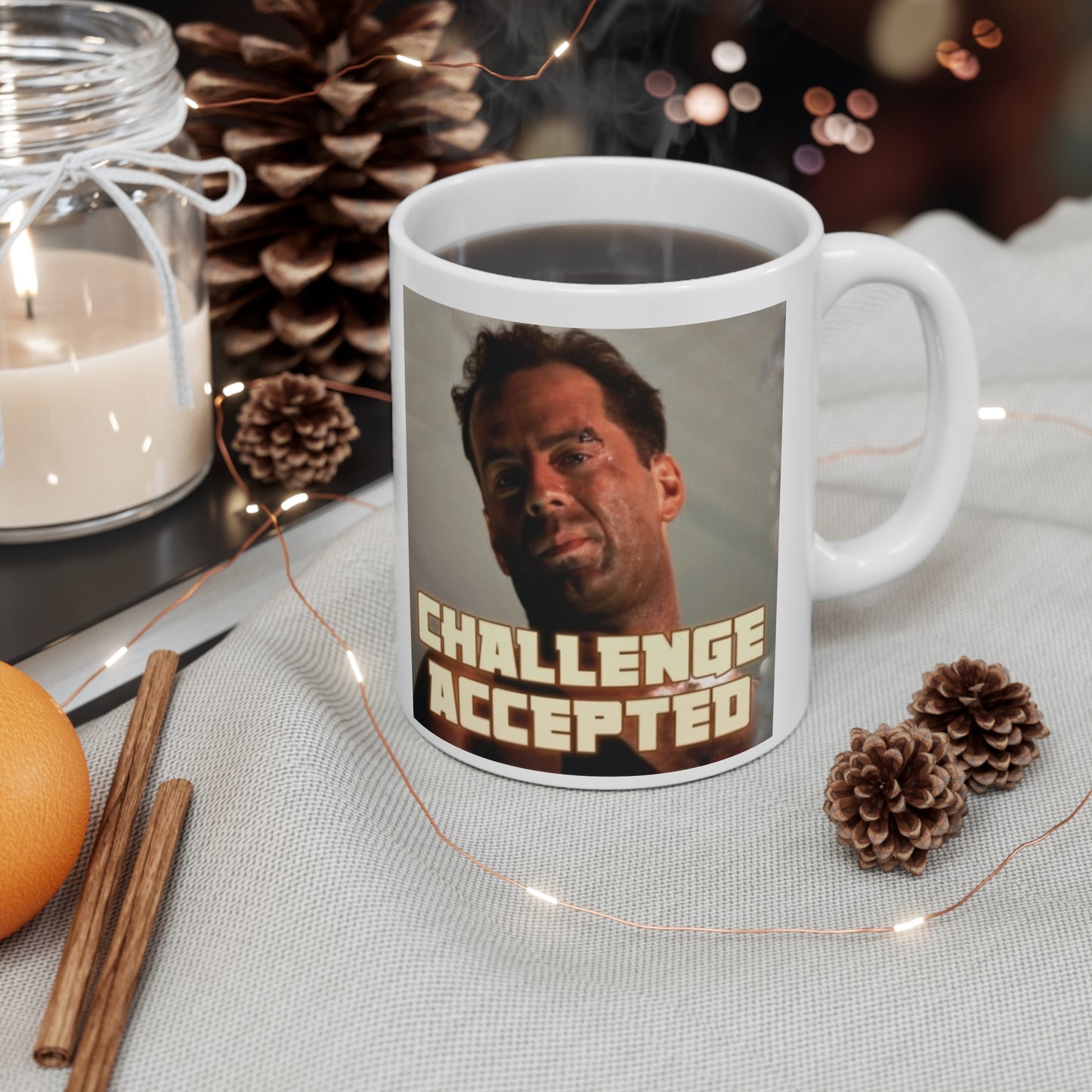 Die Hard - White Ceramic Mug, 11oz