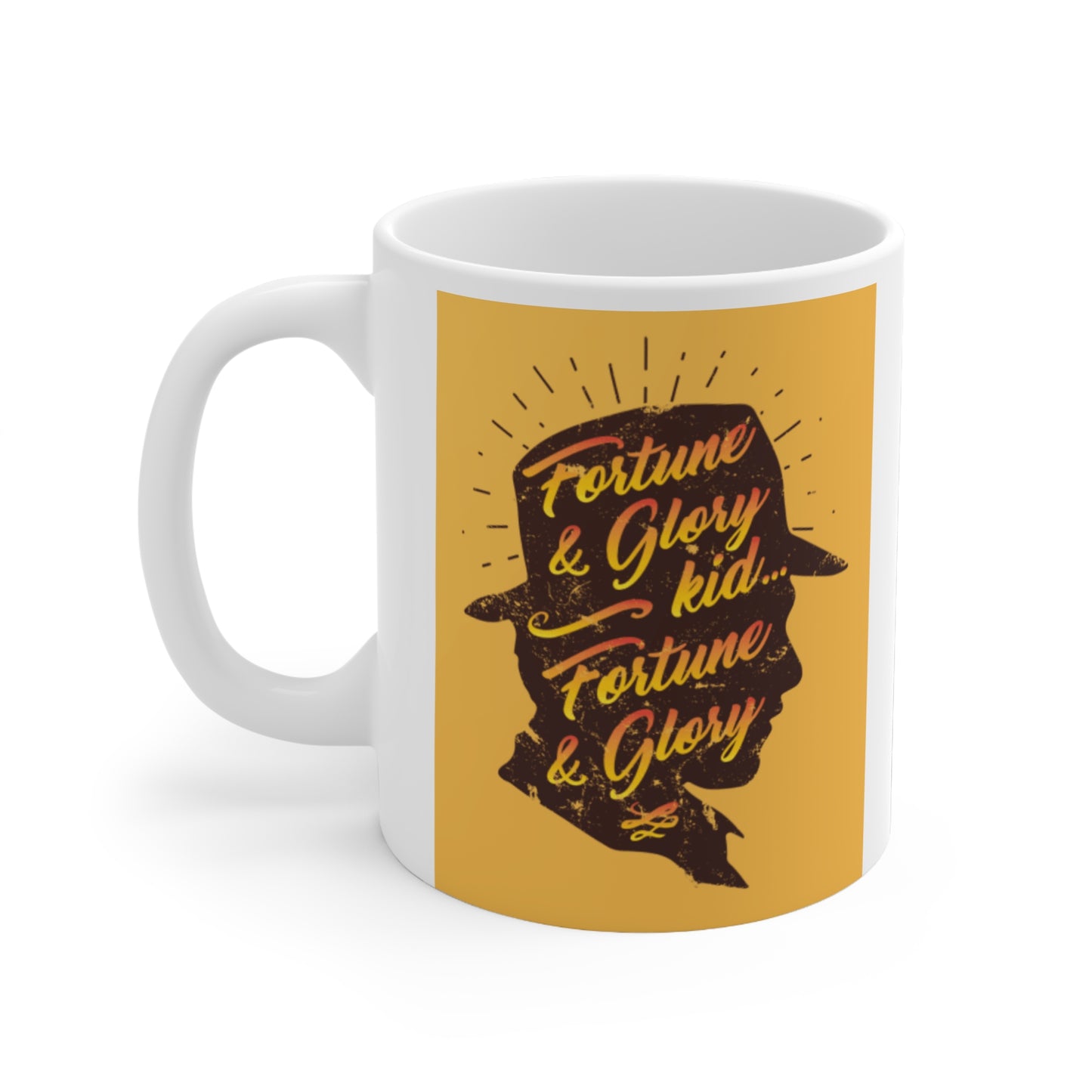 Indiana Jones Coffee Mug - White Ceramic Mug, 11oz