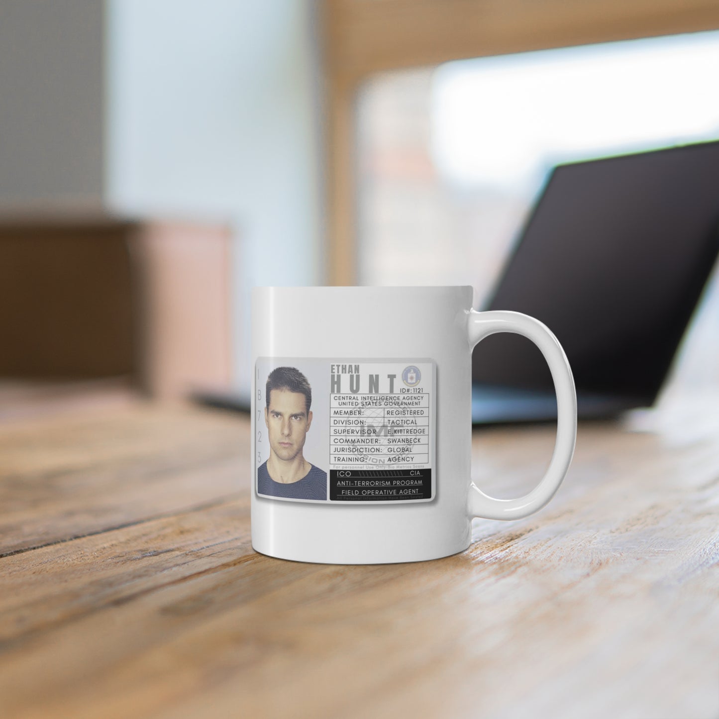 Ethan Hunt Mission Impossible ID White Ceramic Mug, 11oz