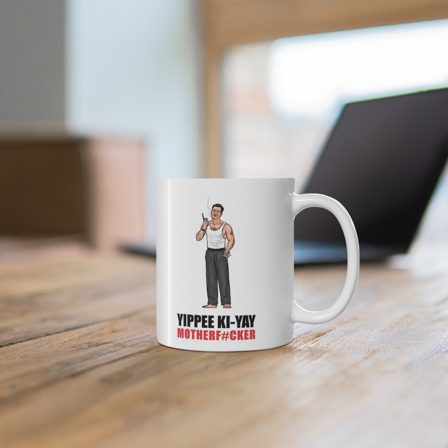 Die Hard Yippee Ki-Yay - White Coffee Mug, 11oz