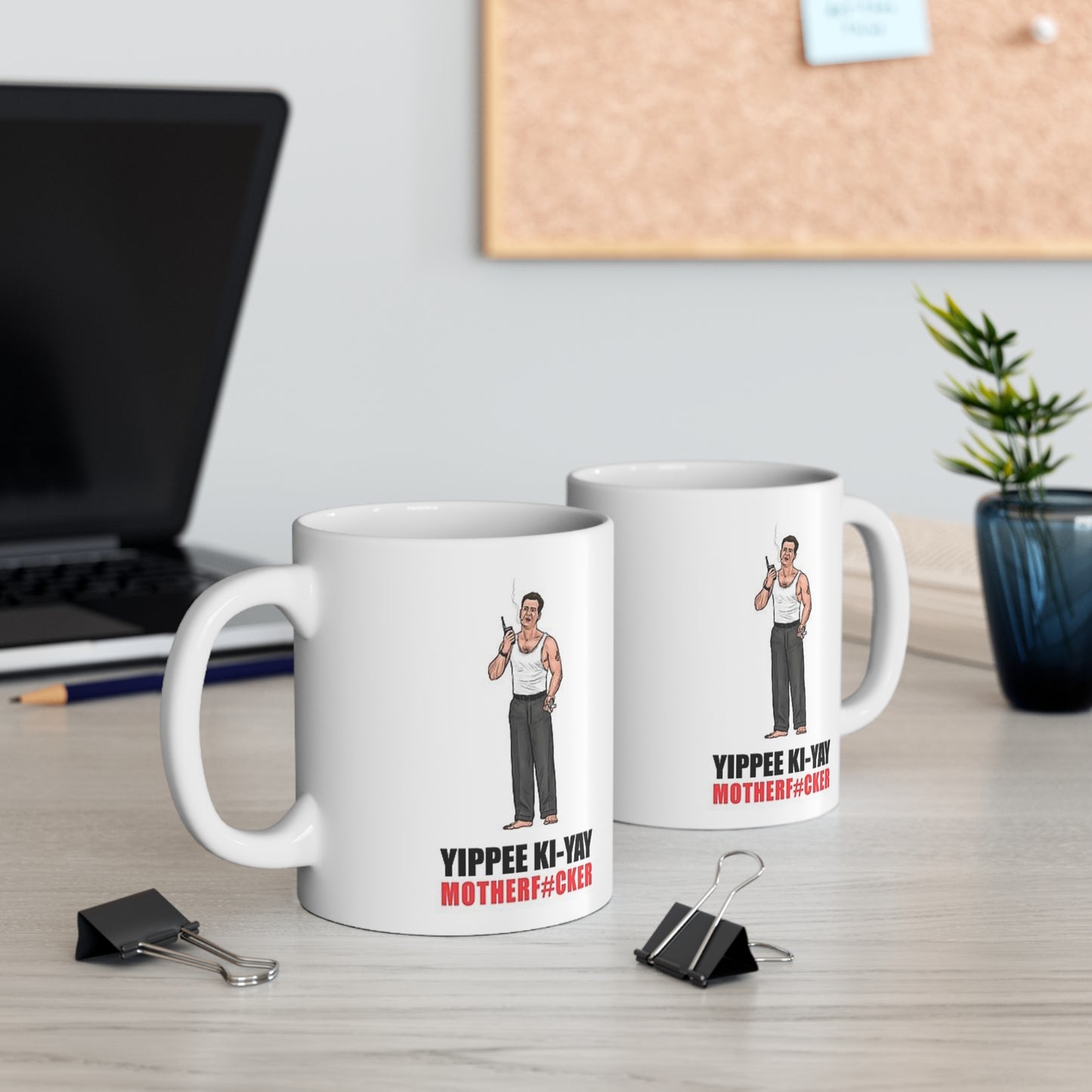 Die Hard Yippee Ki-Yay - White Coffee Mug, 11oz