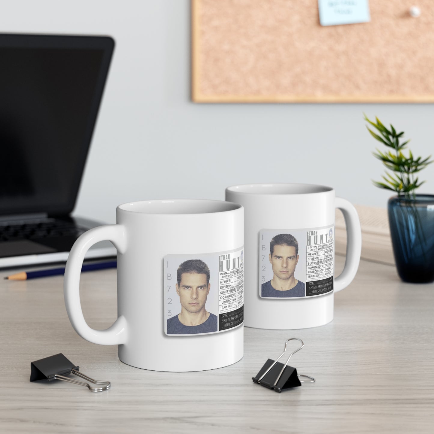 Ethan Hunt Mission Impossible ID White Ceramic Mug, 11oz