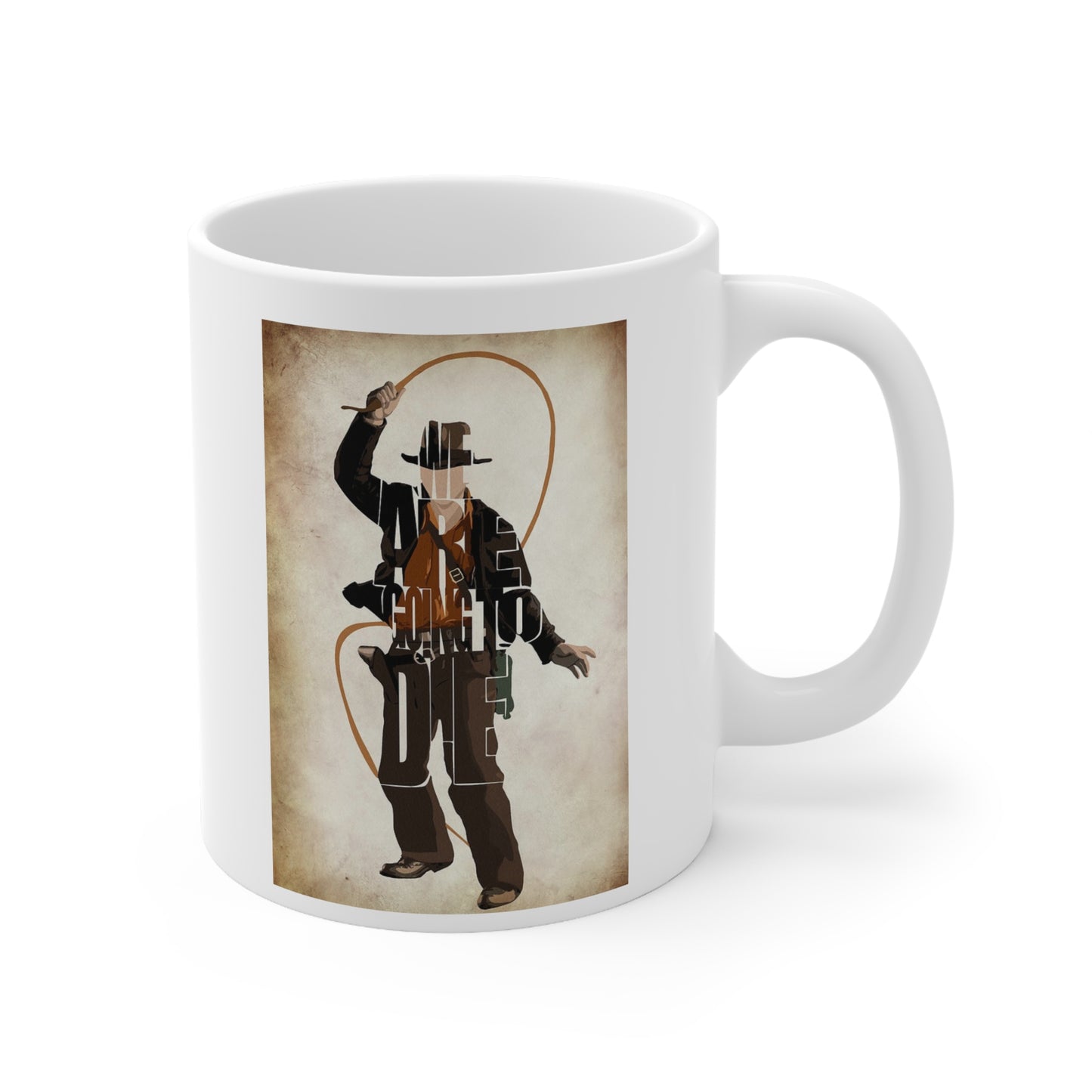 Indiana Jones Coffee Mug - White Ceramic Mug, 11oz