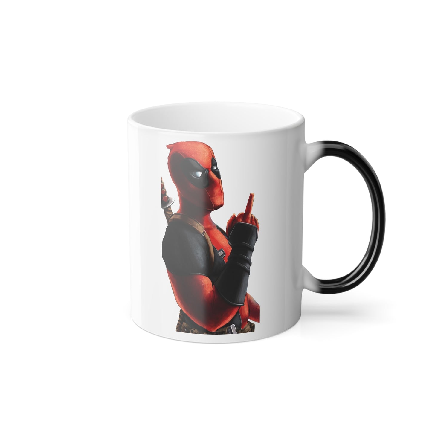 *HOT SELLER* Deadpool Secret Birdie Prank (White) - Color Morphing Mug, 11oz